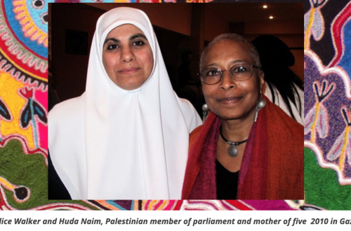 Alice Walker and Huda Naim, Palestinian member of parliament and mother of five  2010 in Gaza